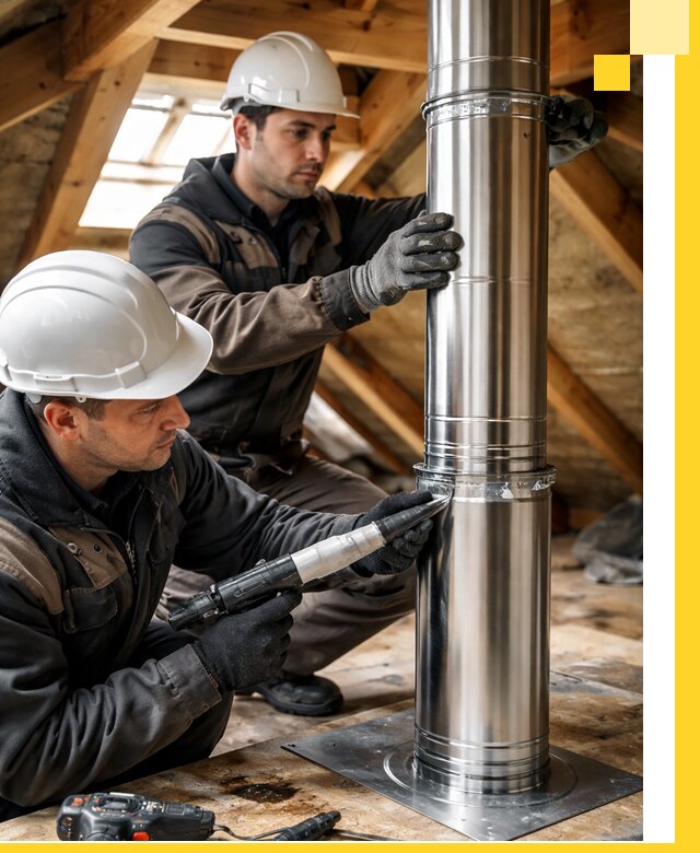 Монтаж дымоходов для каминов в Котласе с гарантией качества