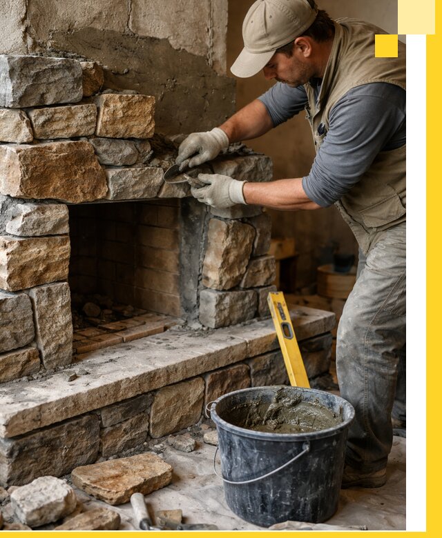 Изготовление и установка каменных каминов под ключ в Котласе