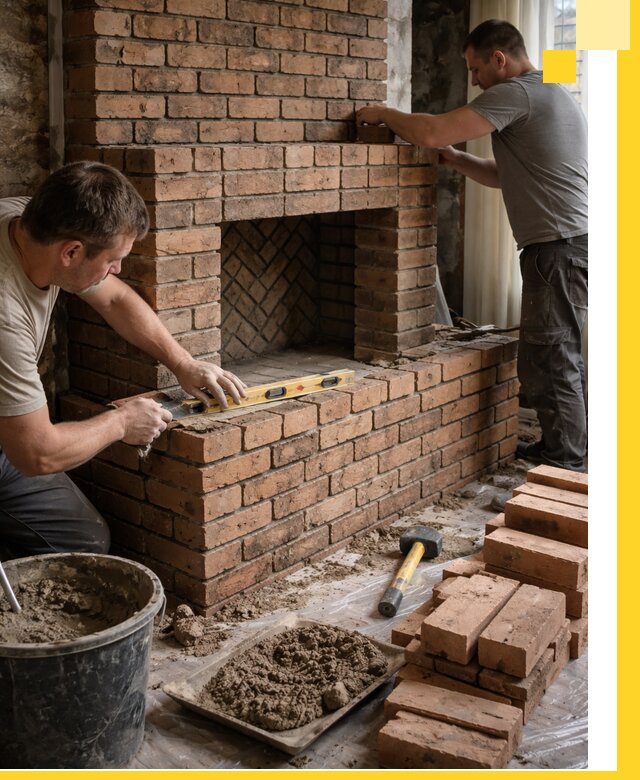 Изготовление и установка кирпичных каминов в Котласе