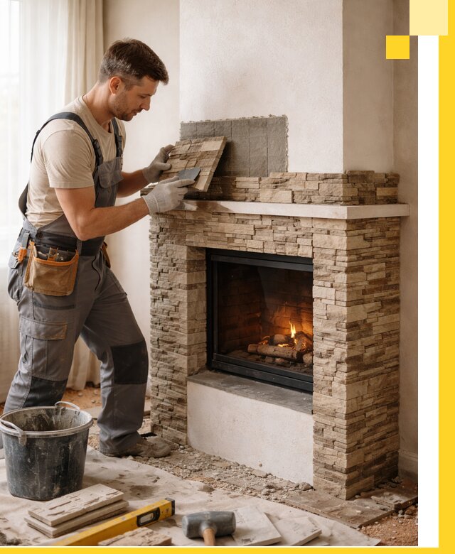 Изготовление и монтаж каминов для дома под ключ в Котласе