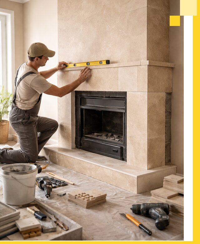 Установка и монтаж каминов в частном доме под ключ в Котласе