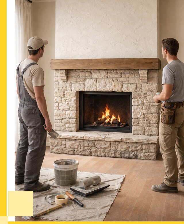 Отделка каминов в Котласе от 6736 р. под ключ | ЭриданКтл