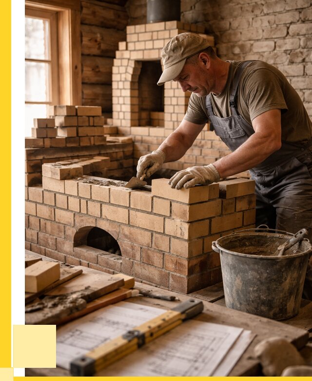 Кладка печей из кирпича в Котласе цены от 31089 р. - ЭриданКтл