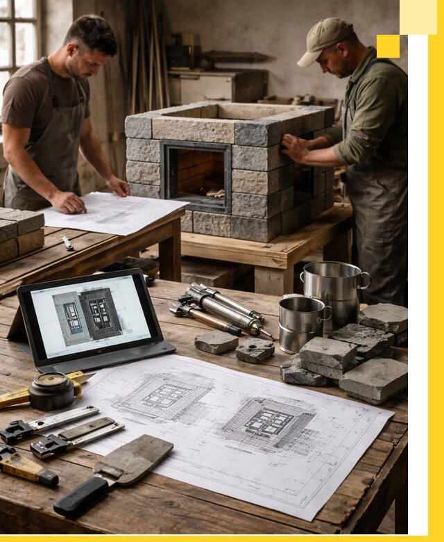 Разработка проектов печей с согласованием и монтажом в Котласе