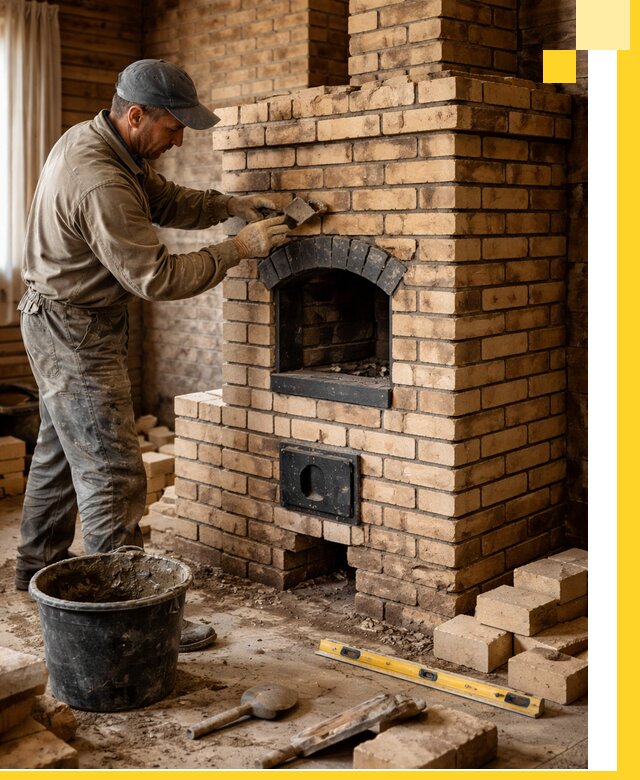 Кирпичные печи под ключ в Котласе: проектирование и кладка