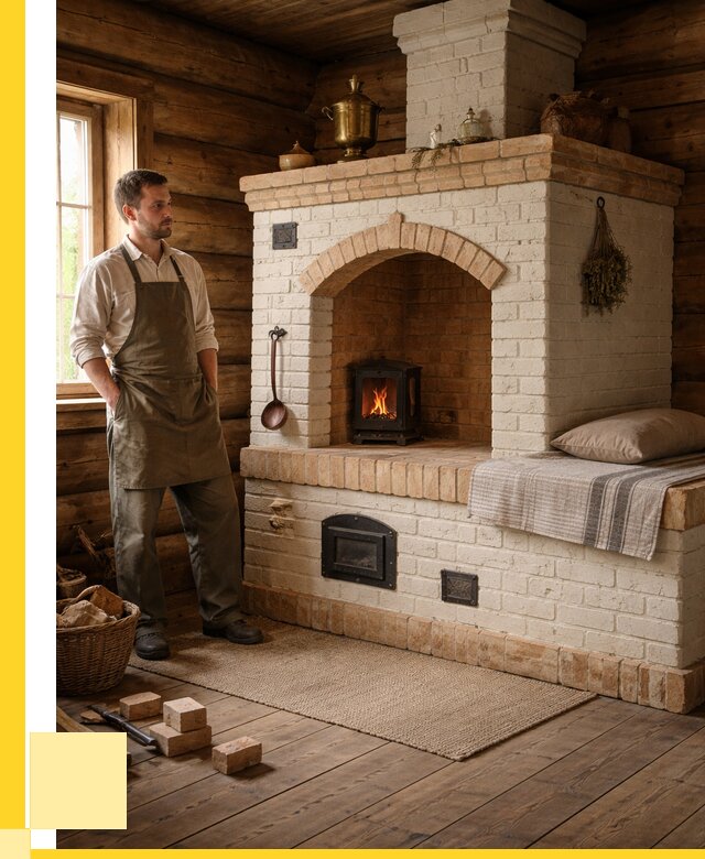 Русские печи с лежанкой под ключ в Котласе от 155445 р. ЭриданКтл