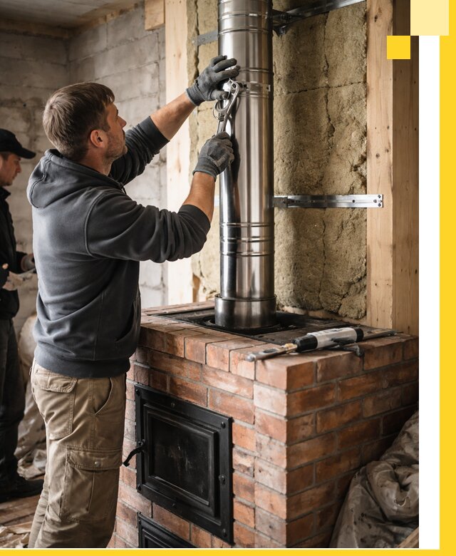 Изготовление и монтаж печей и дымоходов под ключ в Котласе