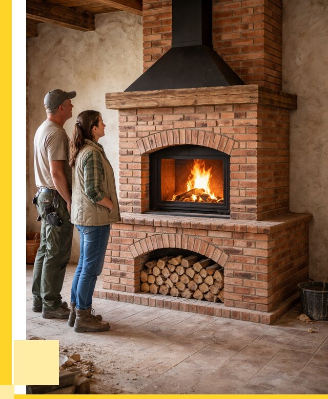 Печи камины из кирпича в Котласе от 124356 р. | ЭриданКтл