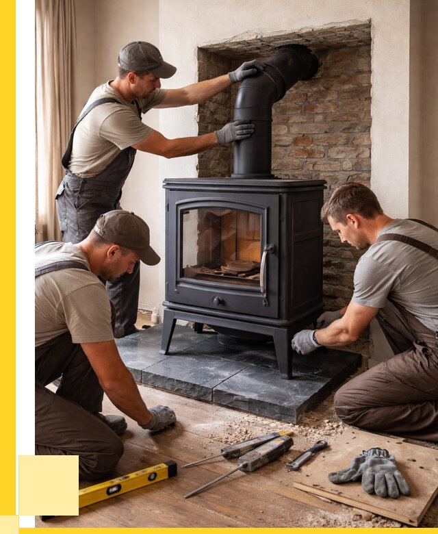 Монтаж печи камина в частном доме в Котласе от 25908 р. | ЭриданКтл