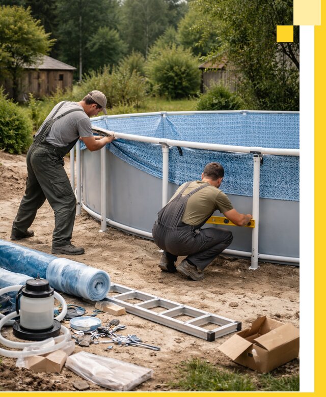 Установка и монтаж каркасных бассейнов в Котласе под ключ