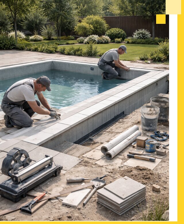 Строительство открытых бассейнов под ключ в Котласе профессионально