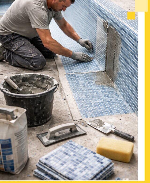 Укладка и ремонт мозаики для бассейнов под ключ в Котласе