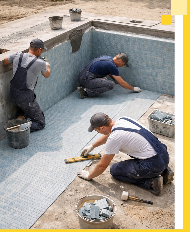 Укладка и установка плитки для бассейнов под ключ в Котласе