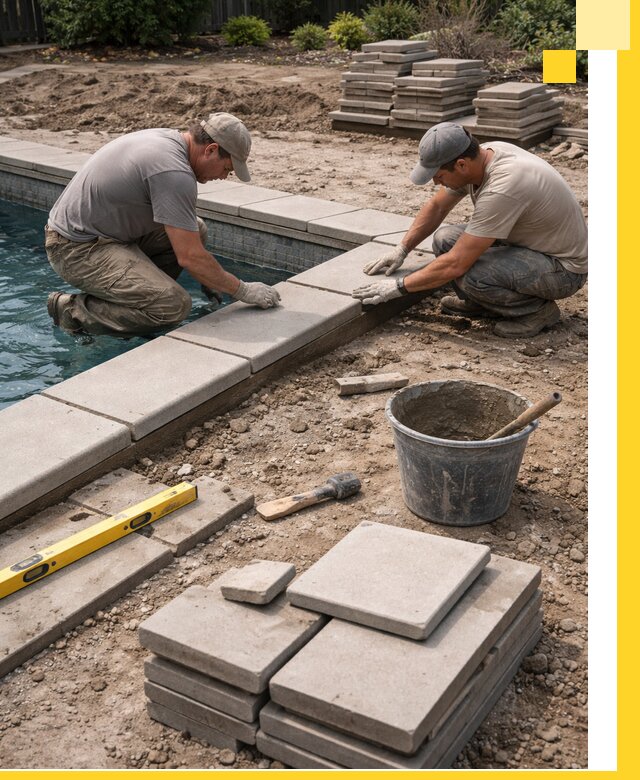 Установка и изготовление копингового камня для бассейнов в Котласе
