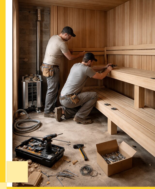 Монтаж саун под ключ в Котласе от 124356 р. | ЭриданКтл