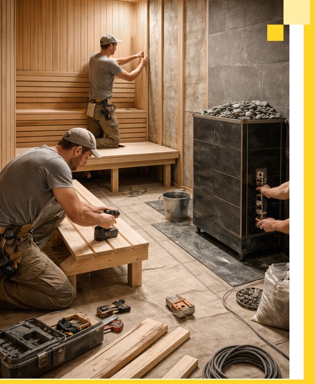 Дизайн и строительство интерьерных саун под ключ в Котласе