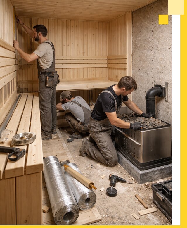 Индивидуальные сауны на заказ в Котласе под ключ, проект и монтаж