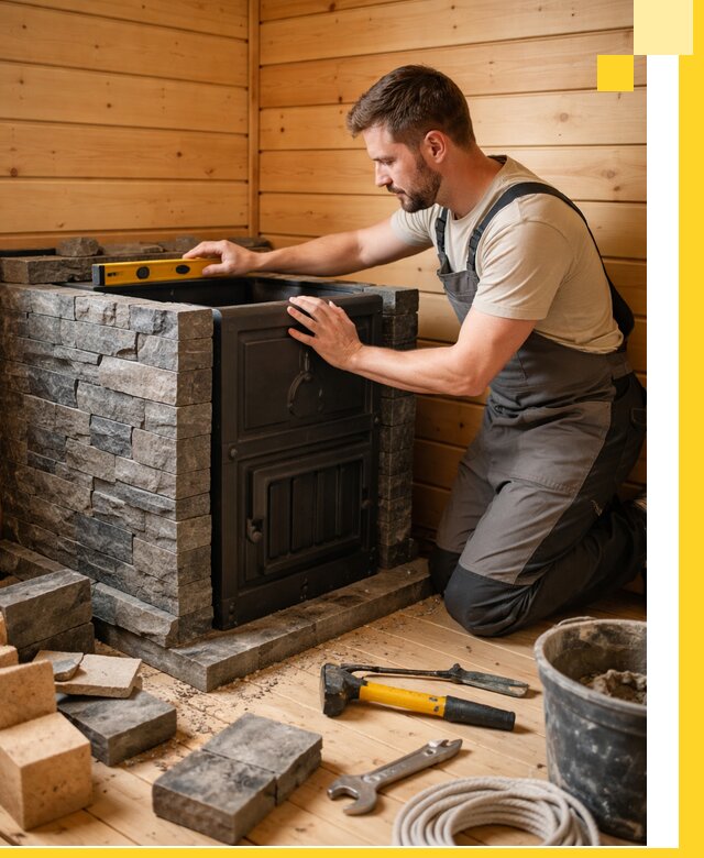 Производство и установка печей для саун под ключ в Котласе