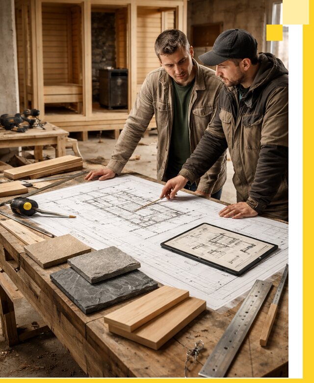 Проекты бань под ключ и планы строительства в Котласе