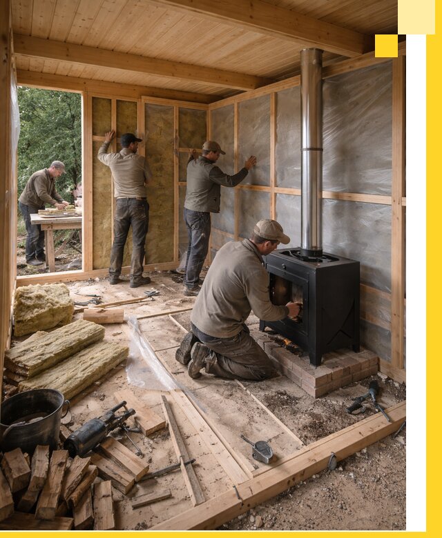 Профессиональный монтаж бань под ключ в Котласе для дома