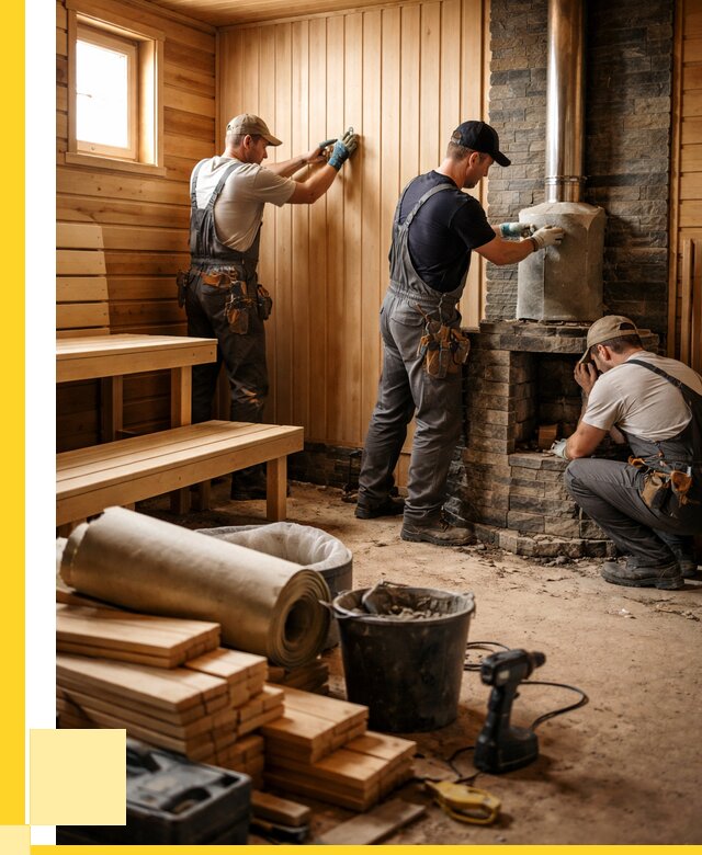 Ремонт бань под ключ в Котласе от 46634 р. | ЭриданКтл