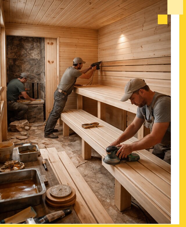 Профессиональная отделка бань в Котласе под ключ, с гарантией