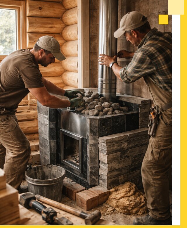 Строительство и отделка русских бань под ключ в Котласе