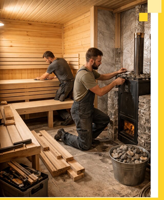 Дизайн и строительство интерьеров бань под ключ в Котласе