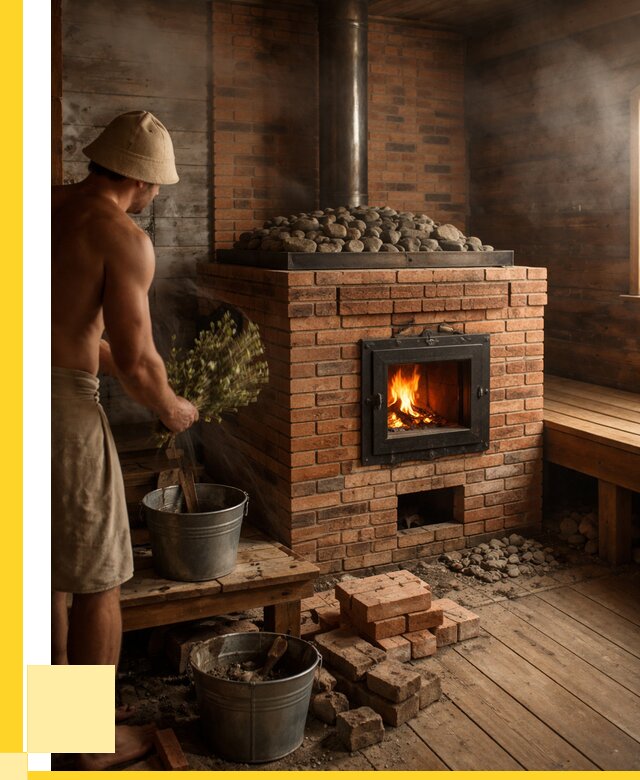 Кирпичные банные печи в Котласе от 93267 р. | ЭриданКтл