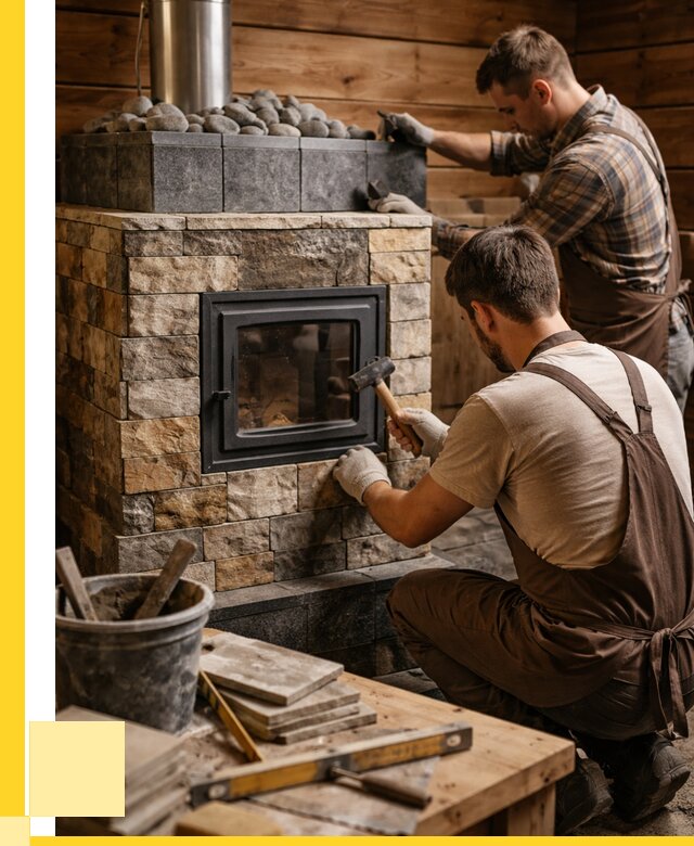 Облицовка банной печи в Котласе от 15545 р. | ЭриданКтл