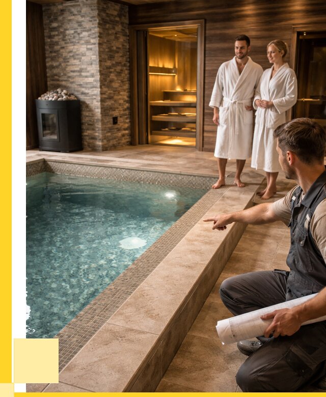 Проект бани с бассейном под ключ в Котласе от 67360 р. | ЭриданКтл