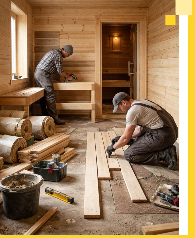 Индивидуальный проект бани с комнатой отдыха под ключ в Котласе