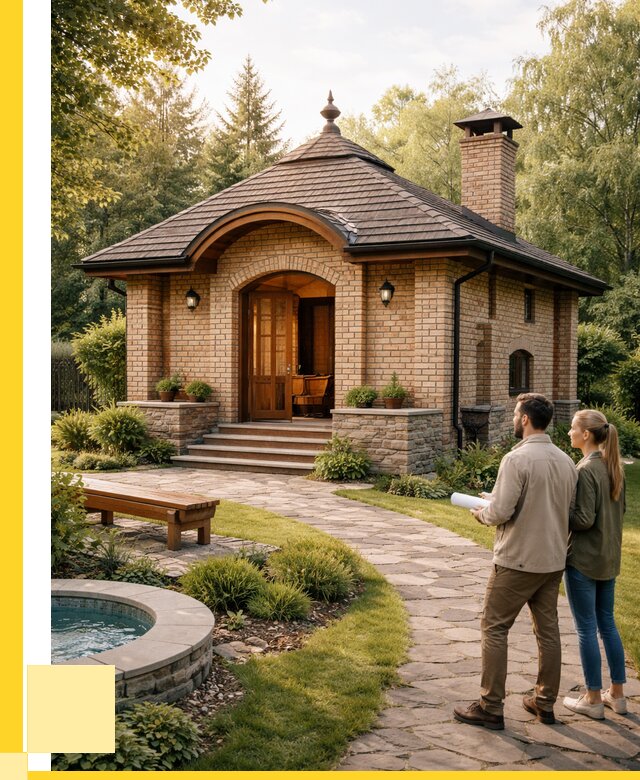 Проект кирпичной бани в Котласе от 31089 р. | ЭриданКтл