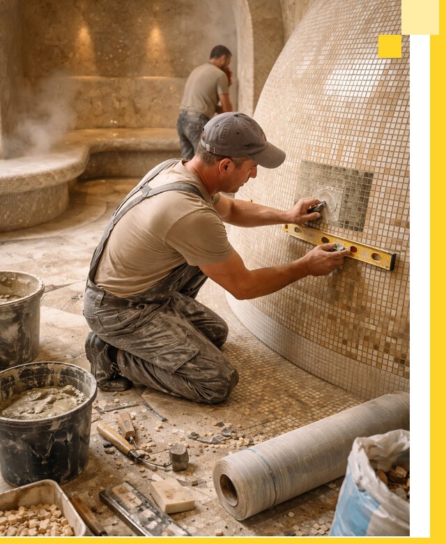 Хамам под ключ в Котласе: проектирование, строительство, отделка