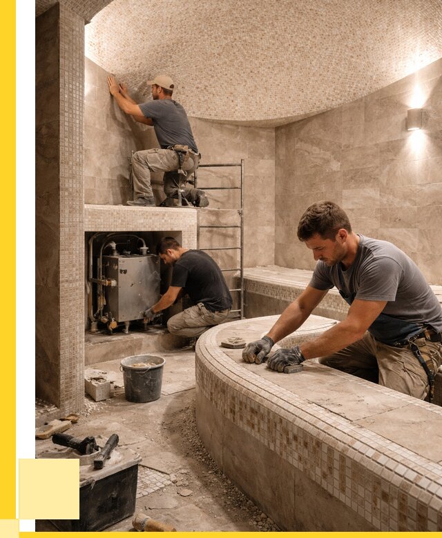 Монтаж хамамов под ключ в Котласе от 259075 р. ЭриданКтл