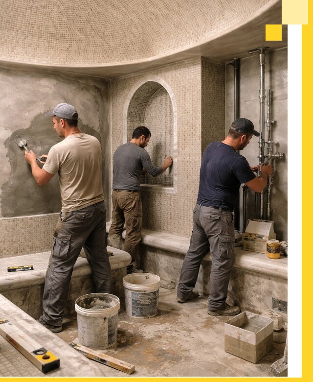 Профессиональный монтаж хамамов под ключ в Котласе с гарантией