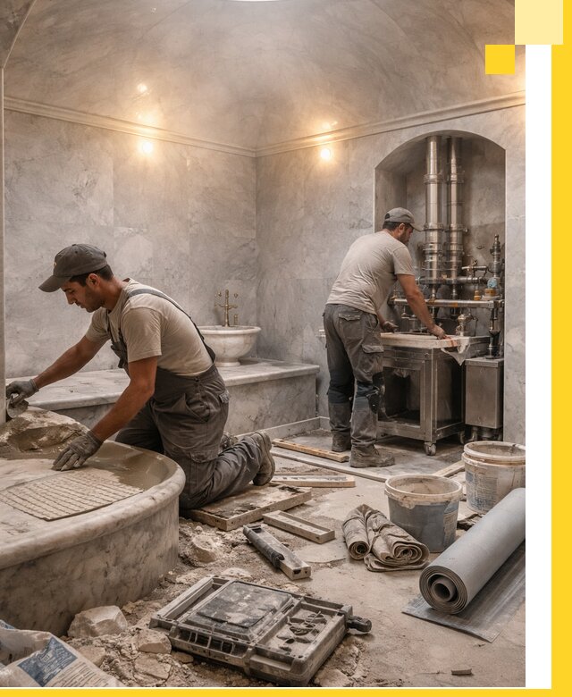 Строительство турецких бань хаммам под ключ в Котласе