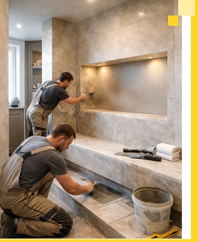 Профессиональное строительство хамама в квартире в Котласе