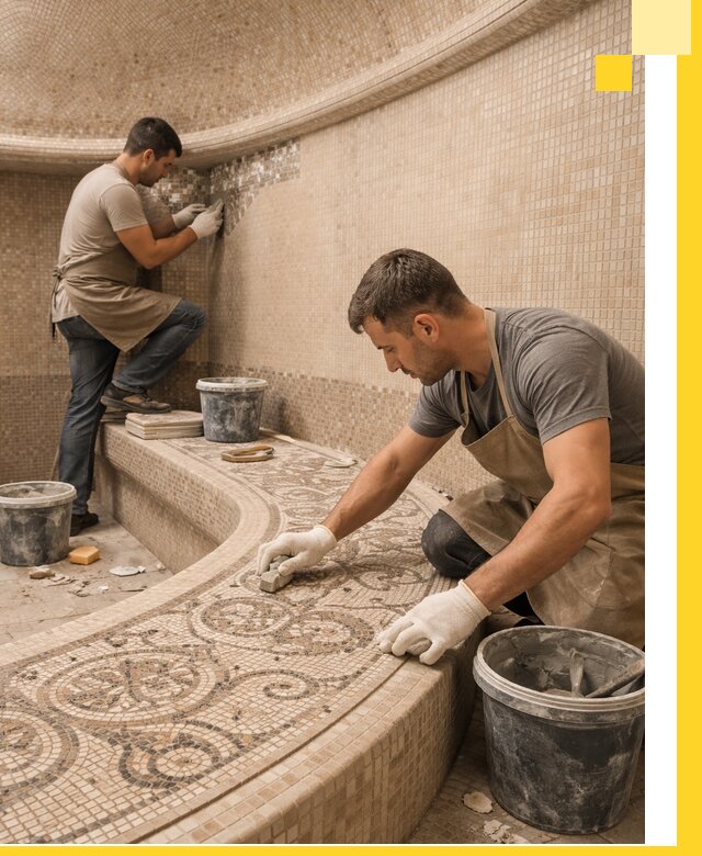 Плитка для хамама в Котласе, укладка, подбор и поставка