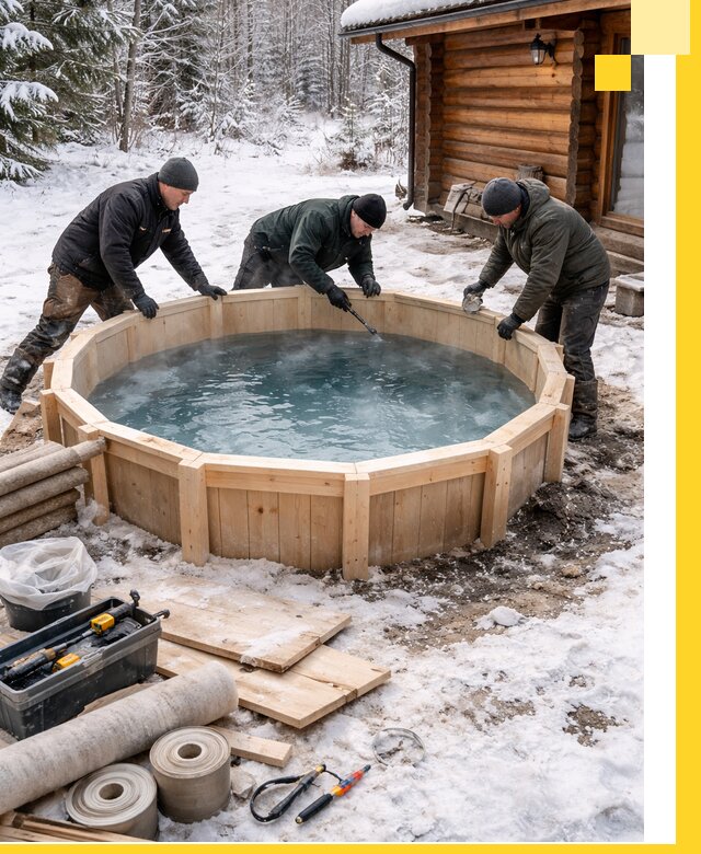 Изготовление и установка ледяных купелей под ключ в Котласе