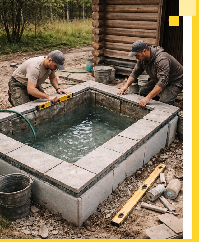 Изготовление и установка холодных купелей под ключ в Котласе